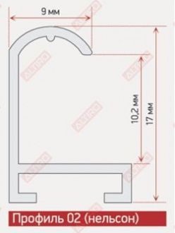 Профиль Нельсон ПН-02 анодированный глянец серебро, длина 3,05 м в Казани - картинка, изображение, фото